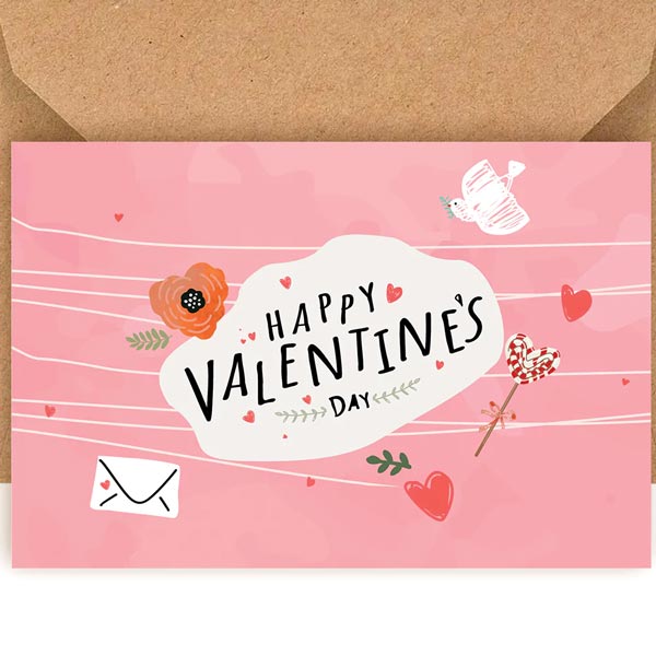 Valentine's Day Greeting Card for Her in Nepal