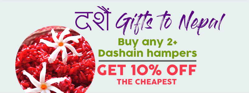 10% Offer on Dashain Gift Hampers to Nepal