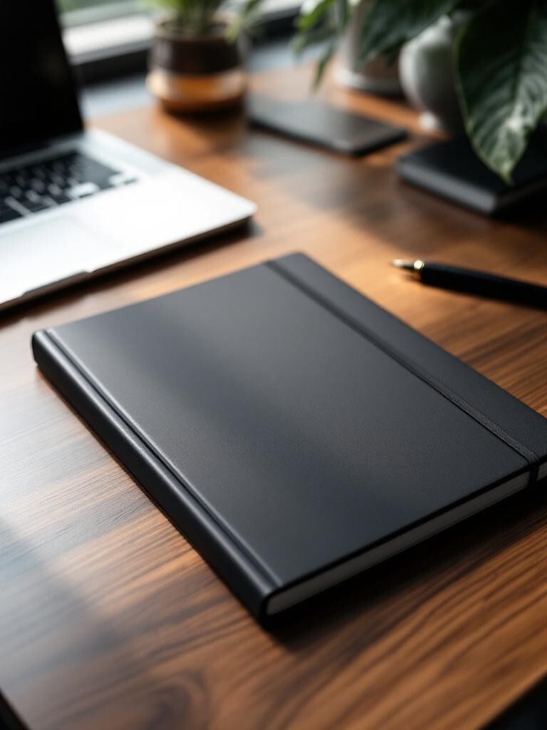 A4 black diary