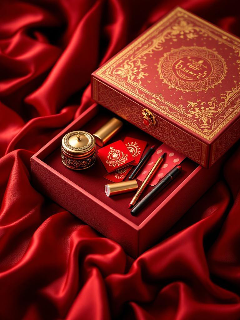 Buy sindoor and bindi online   Traditional Teej makeup kit   Festive makeup products Teej   Bindi and sindoor set Nepal 