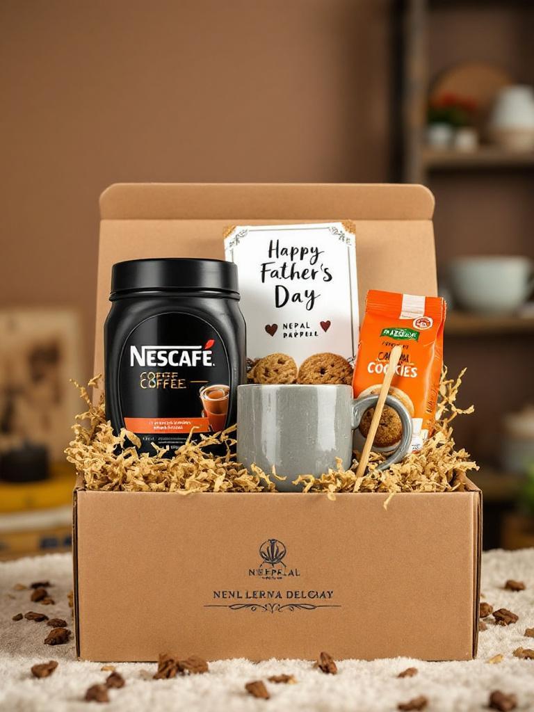 Premium coffee hamper for Father's Day with beans and cup – Giftmandu