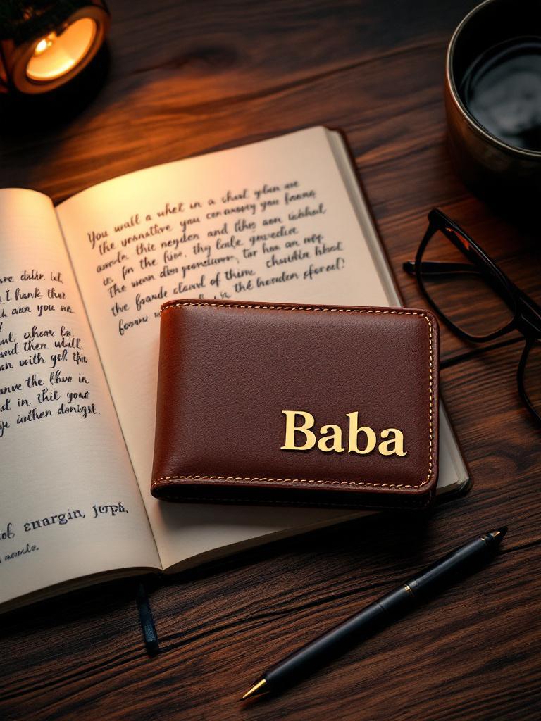 personalised wallets for dad Nepal   engraved notebooks gift for Father’s Day   custom name wallet Nepal 