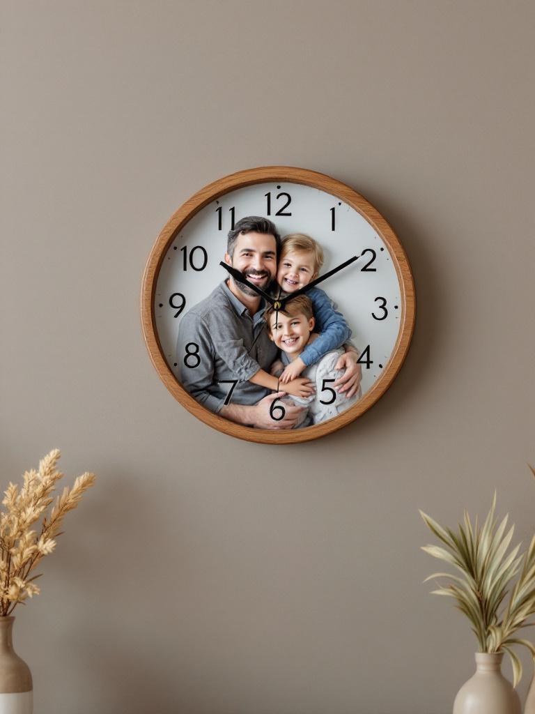 Modern custom wall clock for architect or engineer dad, unique Father’s Day gift in Nepal
