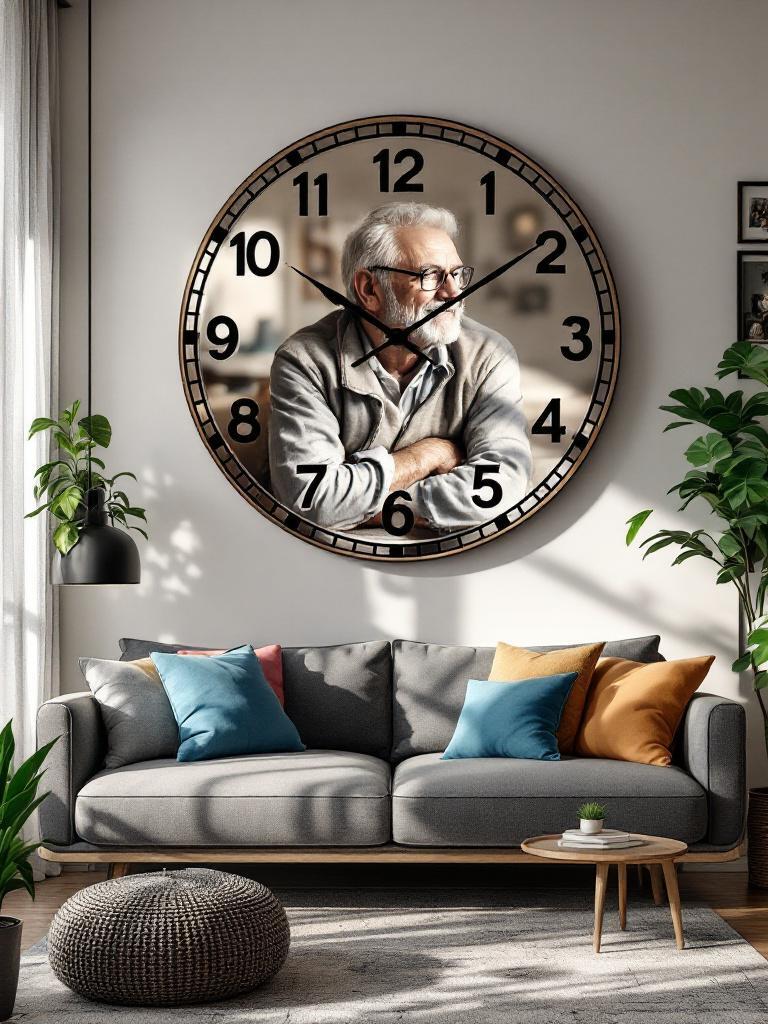Custom wall clock featuring names, dates, or meaningful designs, stylish and sentimental Father’s Day gift from Giftmandu for dad
