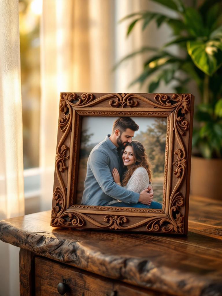 Personalized photo frame with couple’s photo – Anniversary gift from Giftmandu