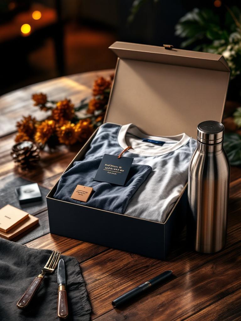 Father’s Day daily comfort gift combo including t-shirt, half pant, water bottle, and token, practical and budget-friendly