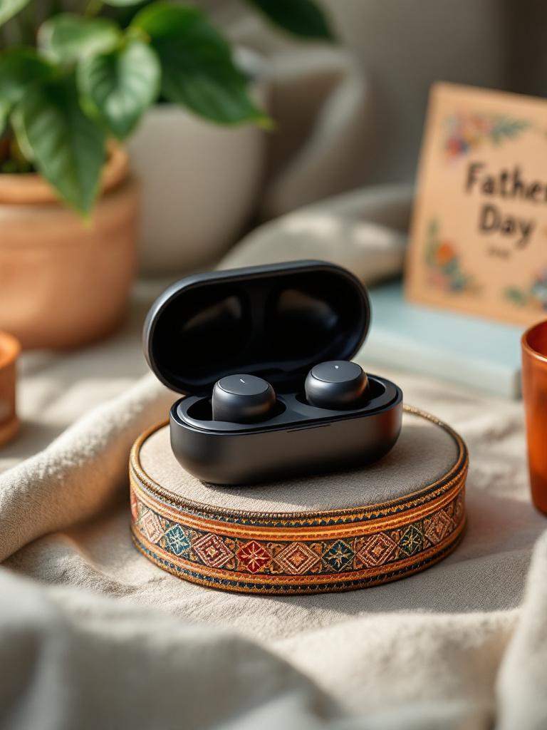 Wireless earbuds gift for dad – comfortable, noise-cancelling audio gadget for Father’s Day 2025