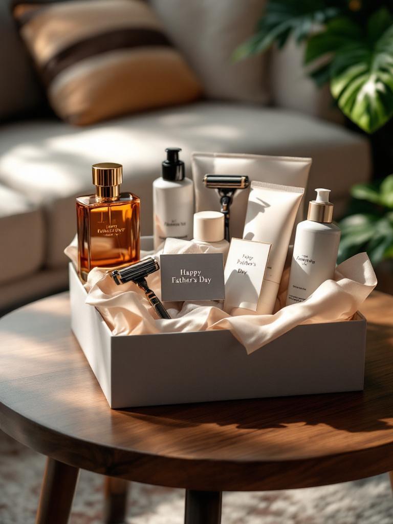 Luxury fragrance and grooming hamper, pre-packaged Father’s Day gift in Nepal, elegant presentation