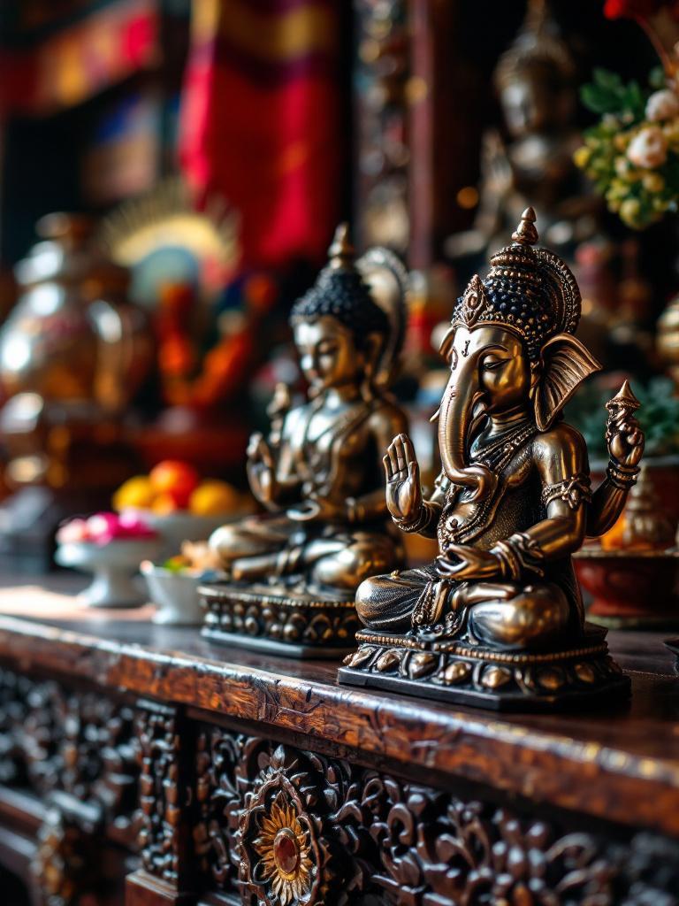 Buddha and Ganesh statues – spiritual Nepali souvenirs