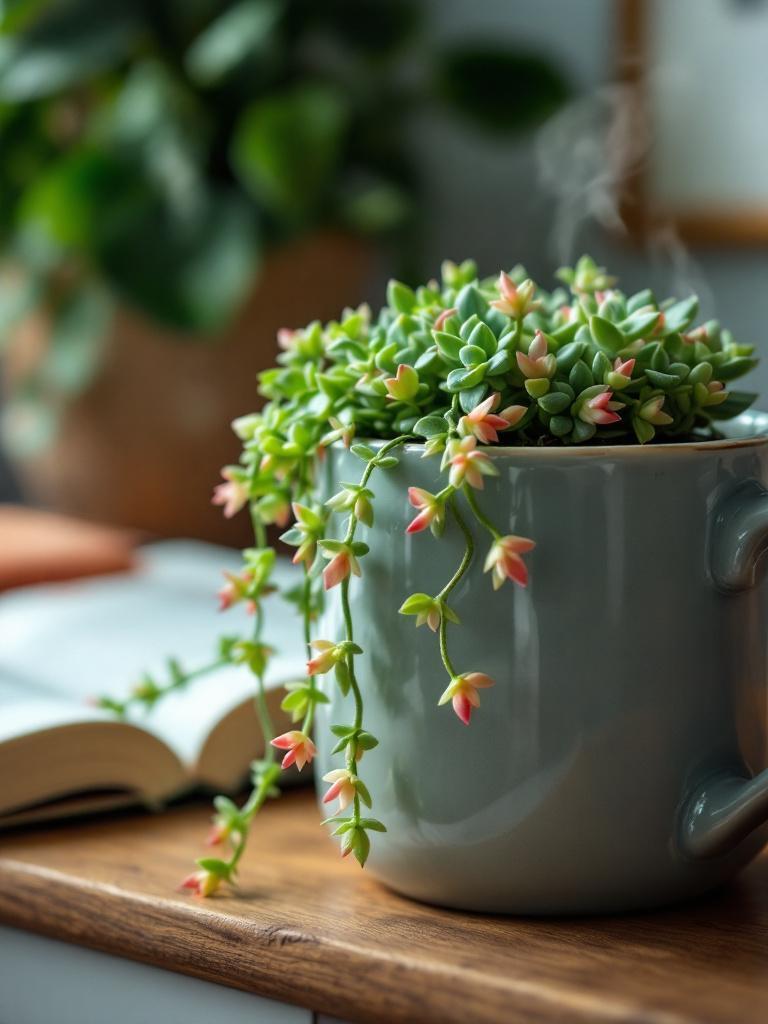 Little Missy Succulent Plant – Trailing Green and Pink Variegated Indoor Plant Gift in Nepal