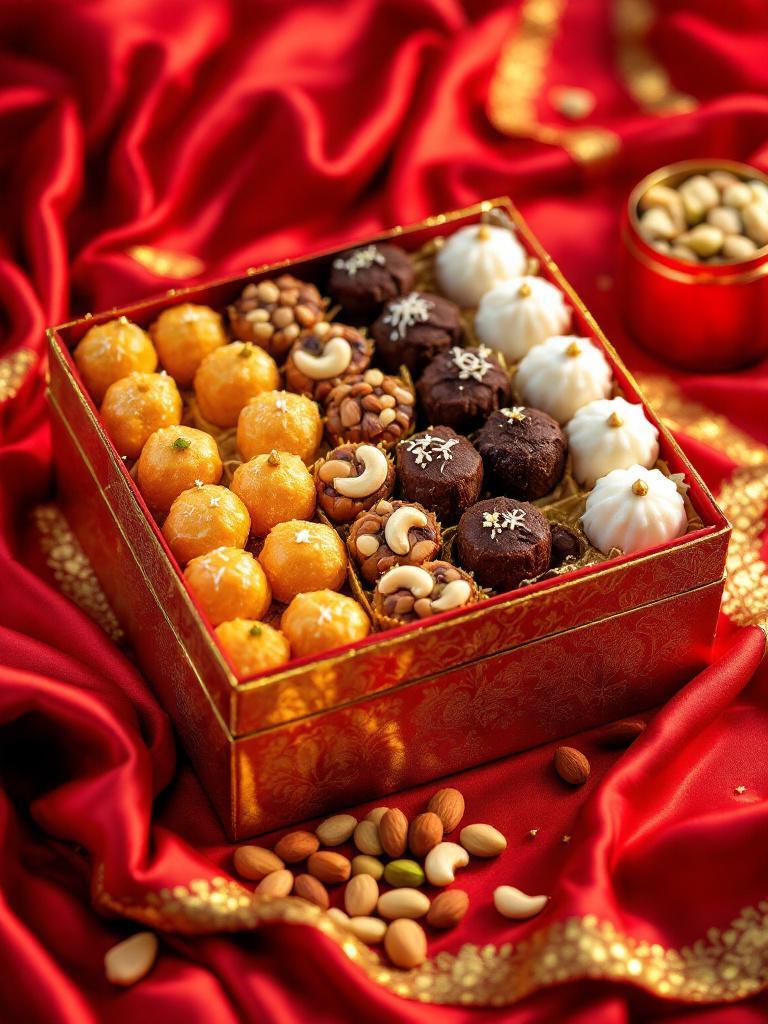 Teej sweets online Nepal   Buy dry fruits gift pack Nepal   Send mithai box to Nepal 