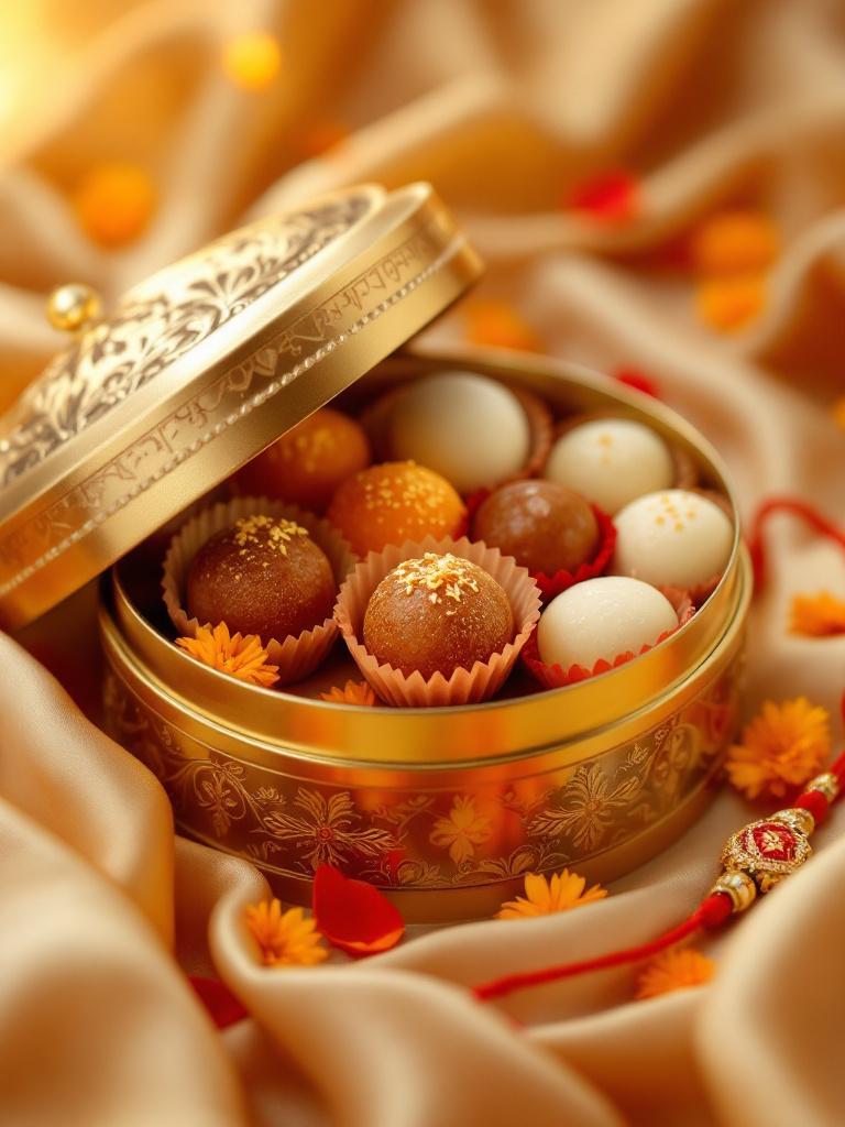 Rakhi with sweets delivery Nepal  Buy Barfi, Rasbari, Gulab Jamun online  Traditional mithai gifts for Rakhi  Nepali sweets online for festivals