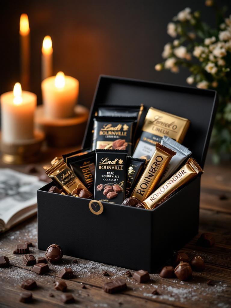 Elegant premium dark chocolate collection gift box for romantic gifting in Nepal 