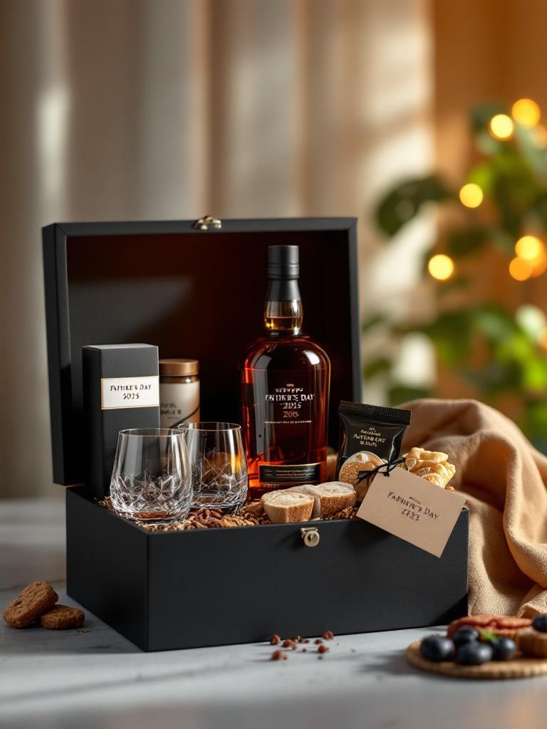 Premium Father’s Day drink hampers Nepal — engraved Johnnie Walker whisky, Old Durbar malt, and Maison Castel wines