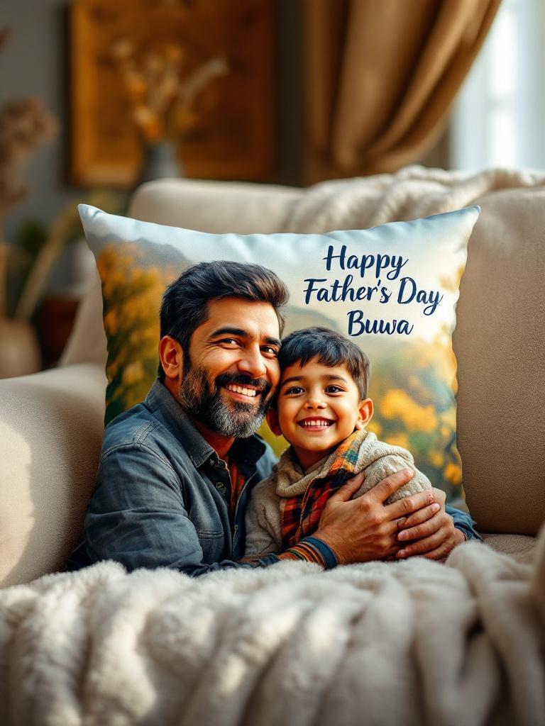 personalised cushions for Father’s Day Nepal   custom photo cushions online Nepal   Father’s Day cushion gift Kathmandu 