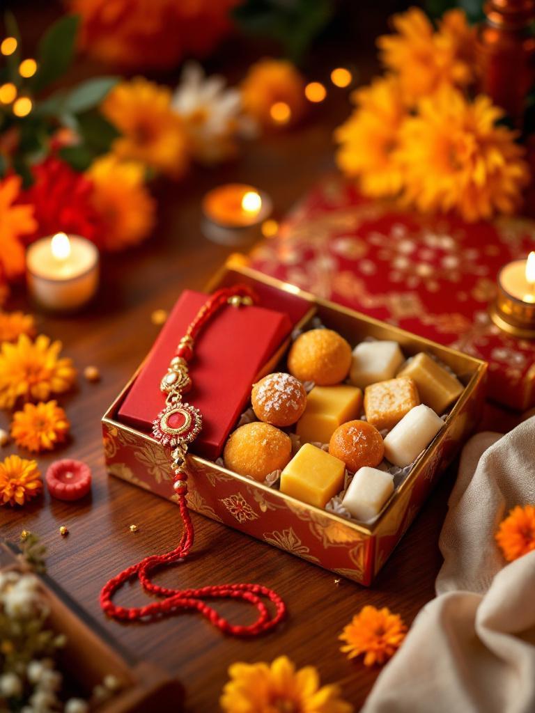 Rakhi with sweets to Nepal  Rakhi and chocolate gift set  Rakhi with Haldiram sweets  Rakhi gift hampers with mithai  Send rakhi and sweets online Nepal