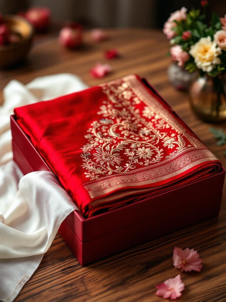 Buy red saree for Teej Nepal   Teej saree online Nepal   Traditional red sarees for women   Lightweight festive sarees 