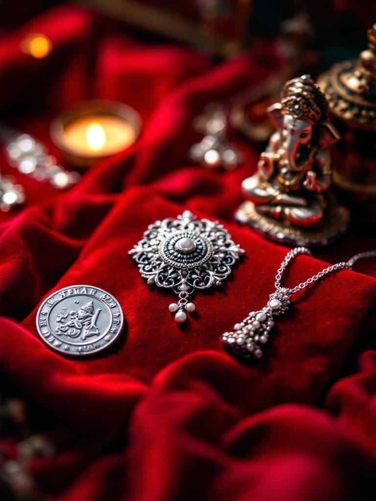 Silver coins, jewelry, and god statues – authentic Nepali silver gift items