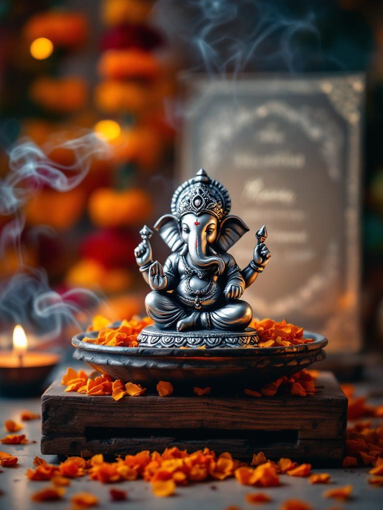 silver Ganesh idol Nepal   wedding spiritual gifts Nepal   silver-plated Laxmi Buddha idols 