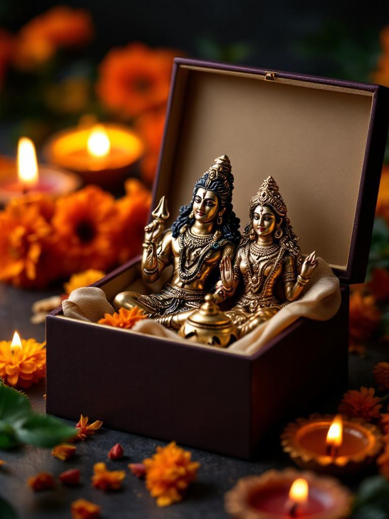 Brass idol gift Nepal   Teej spiritual gift for wife   Puja essentials for Teej 