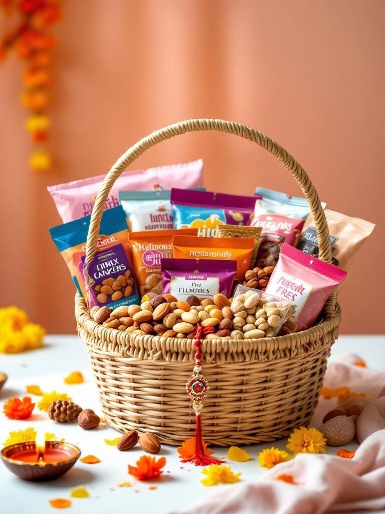 Sugar-free rakhi gift for diabetic  Healthy gift hampers Nepal  No sugar sweets and snacks gift  Raksha Bandhan gift for health conscious