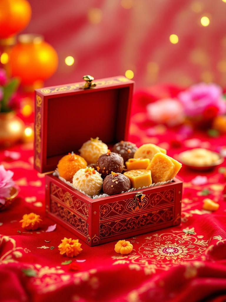 Teej sweets online Nepal   Send mithai to Nepal   Dar Khane Din sweets delivery   Teej laddus and barfi gifts 