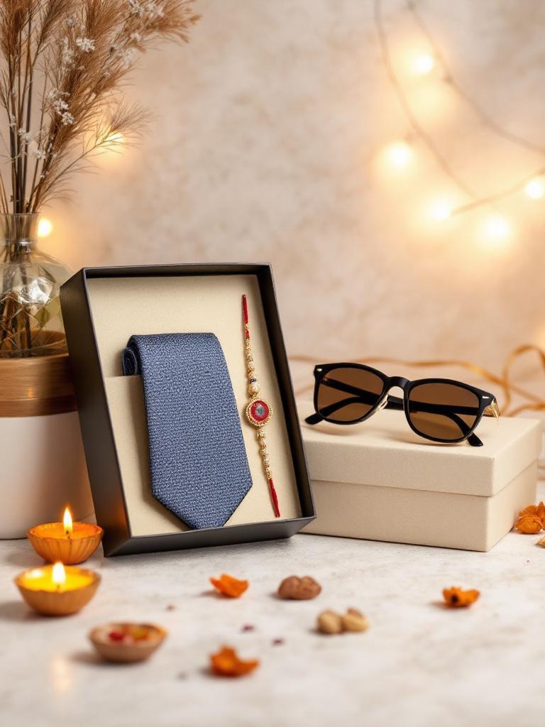 Buy ties and sunglasses Nepal  Fashionable Rakhi gifts for men  Raksha Bandhan accessories gift  Formal and casual gift ideas