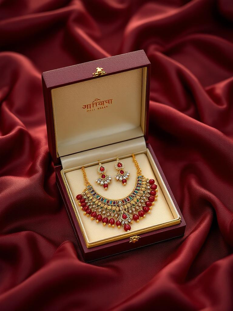 Traditional Nepali jewelry including Tilhari-style necklaces and beaded earrings, handcrafted by local artisans – Giftmandu