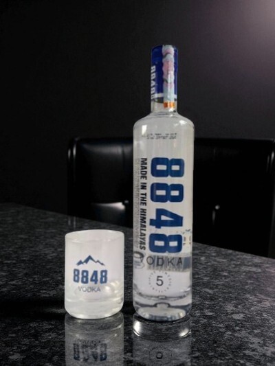 8848 Vodka gift set with elegant wine glasses for Father’s Day in Nepal 